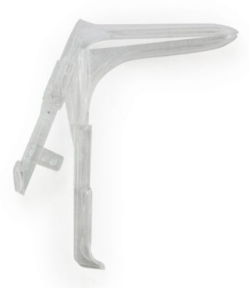 Picture of Vaginal Speculum McKesson Graves NonSterile Office Grade Plastic Small Double Blade Duckbill Disposable Without Light Source Capability209