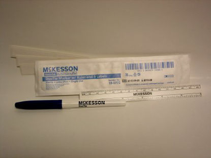 Picture of Surgical Skin Marker with Label McKesson Gentian Violet Fine / Regular Tip Ruler Sterile19-0772