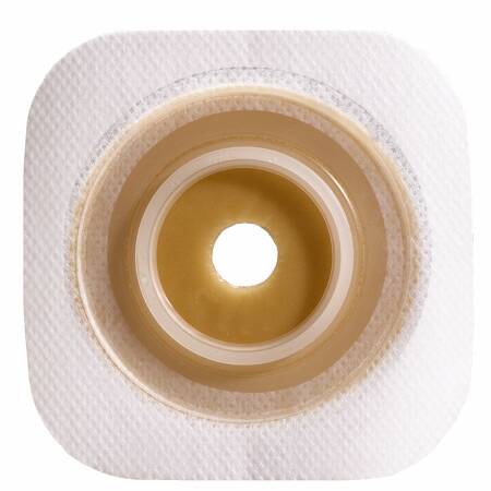 Picture of Pediatric Ostomy Barrier Little Ones® Sur-Fit Natura® Trim to Fit, Standard Wear Stomahesive® White Tape 32 mm Flange Sur-Fit Natura® System Hydrocolloid 1/2 to 3/4 Inch Opening 3 X 3 Inch401925