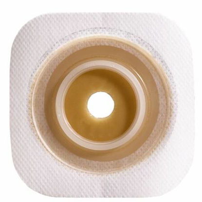 Picture of Pediatric Ostomy Barrier Little Ones® Sur-Fit Natura® Trim to Fit, Standard Wear Stomahesive® White Tape 32 mm Flange Sur-Fit Natura® System Hydrocolloid 1/2 to 3/4 Inch Opening 3 X 3 Inch401925