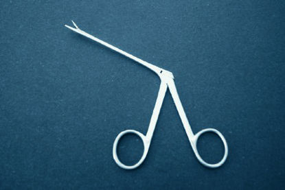 Picture of Ear Forceps McKesson Hartmann 3-1/2 Inch Length Office Grade Stainless Steel NonSterile Finger Ring Handle Serrated Alligator Tip43-2-209