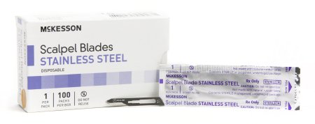 Picture of Surgical Blade McKesson Brand Stainless Steel No. 15 Sterile Disposable Individually Wrapped16-63615