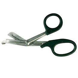 Picture of Trauma Shears McKesson Medicut™ Green 7-1/4 Inch Length Medical Grade Stainless Steel Finger Ring Handle Blunt Tip / Blunt Tip320DGMM