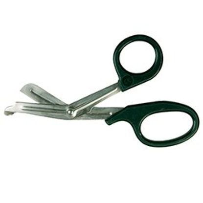 Picture of Trauma Shears McKesson Medicut™ Green 7-1/4 Inch Length Medical Grade Stainless Steel Finger Ring Handle Blunt Tip / Blunt Tip320DGMM