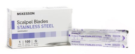 Picture of Surgical Blade McKesson Brand Stainless Steel No. 11 Sterile Disposable Individually Wrapped16-63611