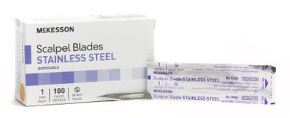 Picture of Surgical Blade McKesson Brand Stainless Steel No. 11 Sterile Disposable Individually Wrapped16-63611
