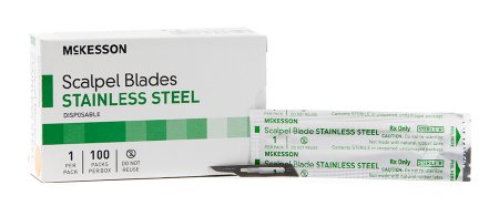 Picture of Surgical Blade McKesson Brand Stainless Steel No. 15 Sterile Disposable Individually Wrapped1642