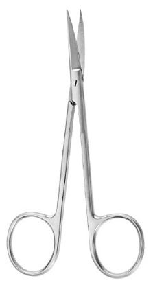 Picture of Iris Scissors McKesson Argent™ 4-1/2 Inch Surgical Grade Stainless Steel Finger Ring Handle Sharp Tip / Sharp Tip43-1-109