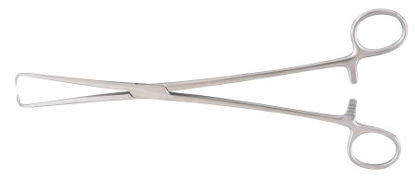 Picture of Uterine Tenaculum Forceps McKesson Schroeder-Braun 9-3/4 Inch Length Office Grade Stainless Steel NonSterile Finger Ring Handle Straight43-2-386