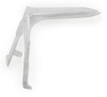 Picture of Vaginal Speculum McKesson Graves NonSterile Office Grade Plastic Large Double Blade Duckbill Disposable Without Light Source Capability211