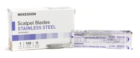 Picture of Surgical Blade McKesson Brand Stainless Steel No. 10 Sterile Disposable Individually Wrapped16-63610