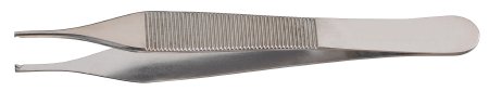 Picture of Tissue Forceps McKesson Argent™ Adson 4-3/4 Inch Length Surgical Grade Stainless Steel NonSterile NonLocking Thumb Handle Straight Delicate Tips with 1 X 2 Teeth43-1-776