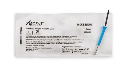 Picture of Dermal Tip Electrode McKesson Argent™ Stainless Steel Blunt Angled Blade Disposable Sterile236