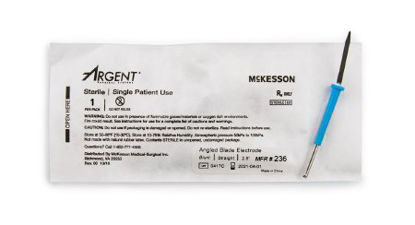 Picture of Dermal Tip Electrode McKesson Argent™ Stainless Steel Blunt Angled Blade Disposable Sterile236