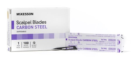 Picture of Surgical Blade McKesson Brand Carbon Steel No. 11 Sterile Disposable Individually Wrapped16-63711