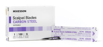 Picture of Surgical Blade McKesson Brand Carbon Steel No. 11 Sterile Disposable Individually Wrapped16-63711