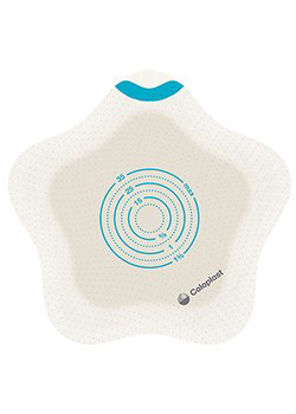 Picture of Ostomy Barrier SenSura® Mio Kids Trim to Fit, Standard Wear Adhesive Coupling Without Flange Green Code System 0 to 1-3/8 Inch Opening18747