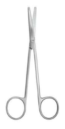 Picture of Dissecting Scissors McKesson Argent™ Metzenbaum 5-1/2 Inch Length Surgical Grade Stainless Steel NonSterile Finger Ring Handle Curved Blunt Tip / Blunt Tip43-1-336