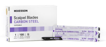 Picture of Surgical Blade McKesson Brand Carbon Steel No. 10 Sterile Disposable Individually Wrapped16-63710