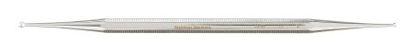 Picture of Excavator Curette McKesson Argent™ 5-1/2 Inch Length Double-ended Solid Octagon Handle 1.5 mm Tip / 2.5 mm Tip Straight Fenestrated Round Cup Tip43-1-5813