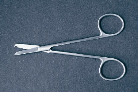 Picture of Suture Scissors McKesson Littauer 5-1/2 Inch Length Office Grade Stainless Steel NonSterile Finger Ring Handle Straight Blunt Tip / Blunt Tip43-2-358