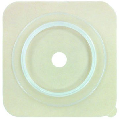 Picture of Ostomy Barrier Securi-T® Trim to Fit, Extended Wear Without Tape 45 mm Flange Hydrocolloid Up to 1-1/4 Inch Opening 4 X 4 Inch7814134