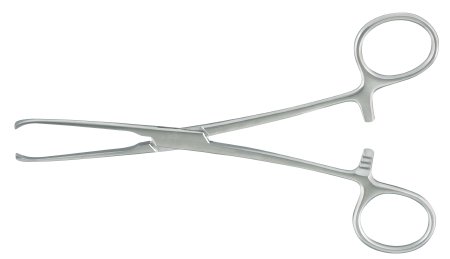 Picture of Tissue Forceps McKesson Argent™ Allis 6 Inch Length Surgical Grade Stainless Steel NonSterile Finger Ring Handle 4 X 5 Teeth43-1-930