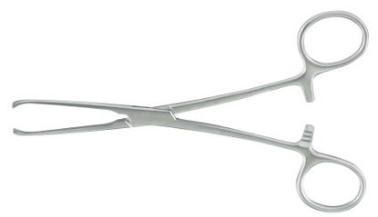 Picture of Tissue Forceps McKesson Argent™ Allis 6 Inch Length Surgical Grade Stainless Steel NonSterile Finger Ring Handle 4 X 5 Teeth43-1-930