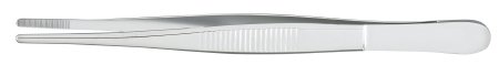 Picture of Dressing Forceps McKesson 5 Inch Length Office Grade Stainless Steel NonSterile NonLocking Thumb Handle Serrated Tip43-2-710