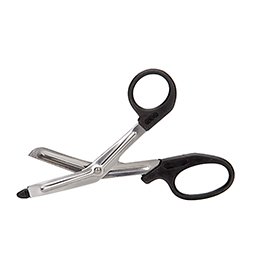 Picture of Trauma Shears McKesson Medicut™ Black 5-1/2 Inch Length Medical Grade Stainless Steel Finger Ring Handle Blunt Tip / Blunt Tip321BKMM