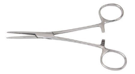 Picture of Hemostatic Forceps McKesson Crile 5-1/2 Inch Length Office Grade Stainless Steel NonSterile Ratchet Lock Finger Ring Handle Straight43-2-447