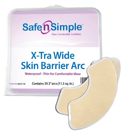Picture of Skin Barrier Arc Safe-n'Simple X-Tra Wide Mold to Fit, Standard Wear Adhesive without Tape Without Flange Universal System Hydrocolloid 1/2 Curve 2 Inch WSNS21130