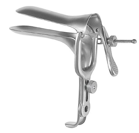 Picture of Vaginal Speculum McKesson Argent™ Pederson NonSterile Surgical Grade Stainless Steel Small Double Blade Duckbill Reusable Without Light Source Capability43-1-347
