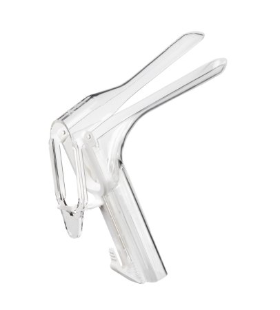 Picture of Vaginal Speculum KleenSpec® 590 Series Premium Pederson NonSterile Office Grade Acrylic Small Double Blade Duckbill Disposable Corded/Cordless Light Source Compatible59000
