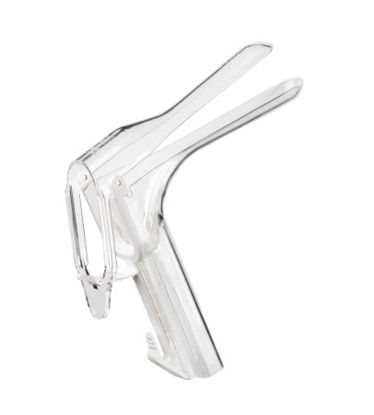 Picture of Vaginal Speculum KleenSpec® 590 Series Premium Pederson NonSterile Office Grade Acrylic Small Double Blade Duckbill Disposable Corded/Cordless Light Source Compatible59000
