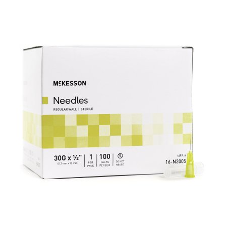 Picture of Hypodermic Needle McKesson Without Safety 30 Gauge 1/2 Inch Length16-N3005