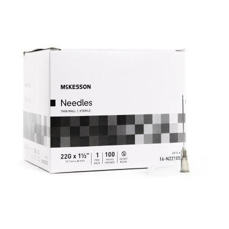 Picture of Hypodermic Needle McKesson Without Safety 22 Gauge 1-1/2 Inch Length16-N22105