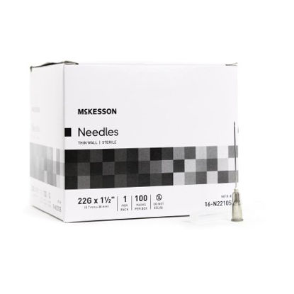 Picture of Hypodermic Needle McKesson Without Safety 22 Gauge 1-1/2 Inch Length16-N22105