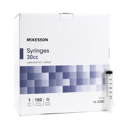 Picture of General Purpose Syringe McKesson 30 mL Blister Pack Luer Lock Tip Without Safety16-S30C