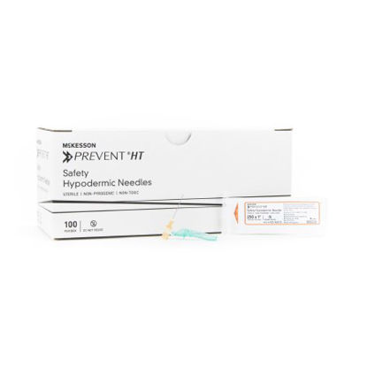 Picture of Hypodermic Needle McKesson Prevent® HT Hinged Safety Needle 25 Gauge 1 Inch Length102-N251S