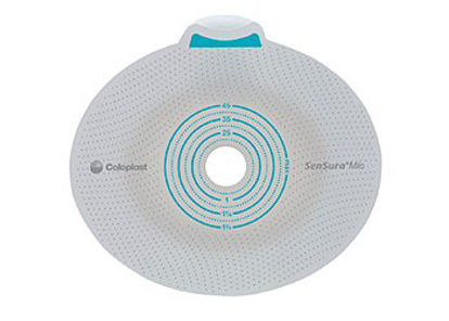 Picture of Ostomy Barrier SenSura® Mio Flex Pre-Cut, Standard Wear Elastic Adhesive 50 mm Flange Red Code System 1-1/2 Inch Opening10568