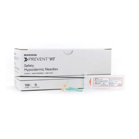 Picture of Hypodermic Needle McKesson Prevent® HT Hinged Safety Needle 25 Gauge 5/8 Inch Length102-N2558S