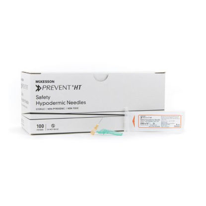 Picture of Hypodermic Needle McKesson Prevent® HT Hinged Safety Needle 25 Gauge 5/8 Inch Length102-N2558S