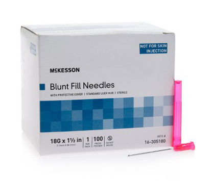 Picture of Fill Needle McKesson 45° Blunt Bevel 18 Gauge 1-1/2 Inch16-305180