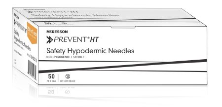 Picture of Hypodermic Needle McKesson Prevent® HT Hinged Safety Needle 25 Gauge 1 Inch Length16-N251S