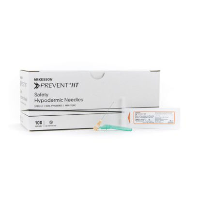 Picture of Hypodermic Needle McKesson Prevent® HT Hinged Safety Needle 25 Gauge 1-1/2 Inch Length102-N25105S