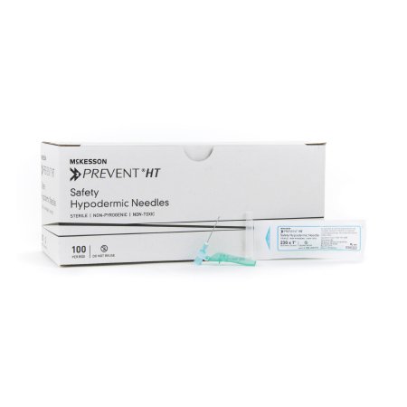 Picture of Hypodermic Needle McKesson Prevent® HT Hinged Safety Needle 23 Gauge 1 Inch Length102-N231S