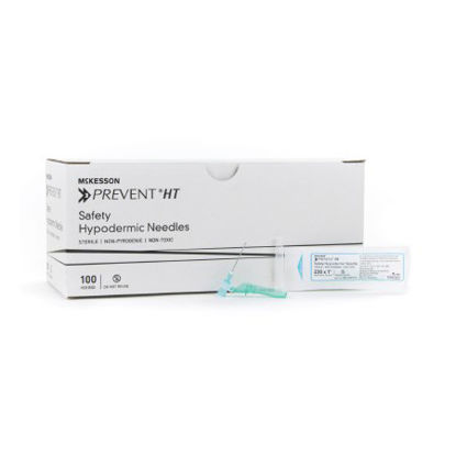Picture of Hypodermic Needle McKesson Prevent® HT Hinged Safety Needle 23 Gauge 1 Inch Length102-N231S