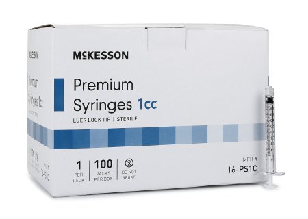 Picture of Tuberculin Syringe McKesson 1 mL Blister Pack Luer Lock Tip Without Safety16-PS1C