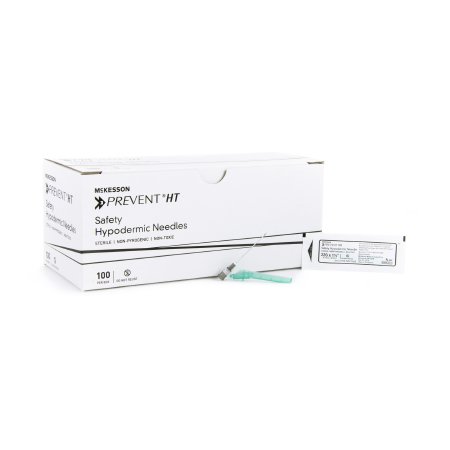 Picture of Hypodermic Needle McKesson Prevent® HT Hinged Safety Needle 22 Gauge 1-1/2 Inch Length102-N22105S